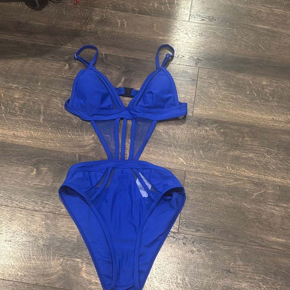 Royal blue one piece swim